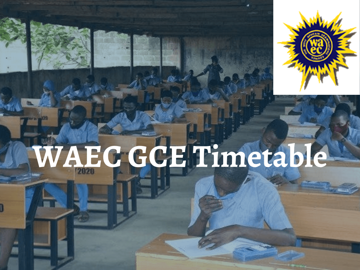 WAEC GCE Timetable For 2023/2024 Anonymous Corper